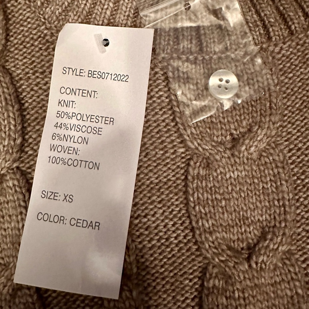 NWT! Design History Layered Twofer Knit Sweater XS - Picture 3 of 5